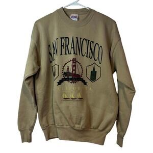 San Fransisco Vintage Hanes Activewear Crewneck Sweatshirt Size L USA Made